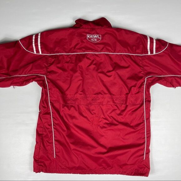 Kewl Jacket Red Polyester Full Zip Men's Size Medium Pockets Windbreaker - Picture 3 of 14